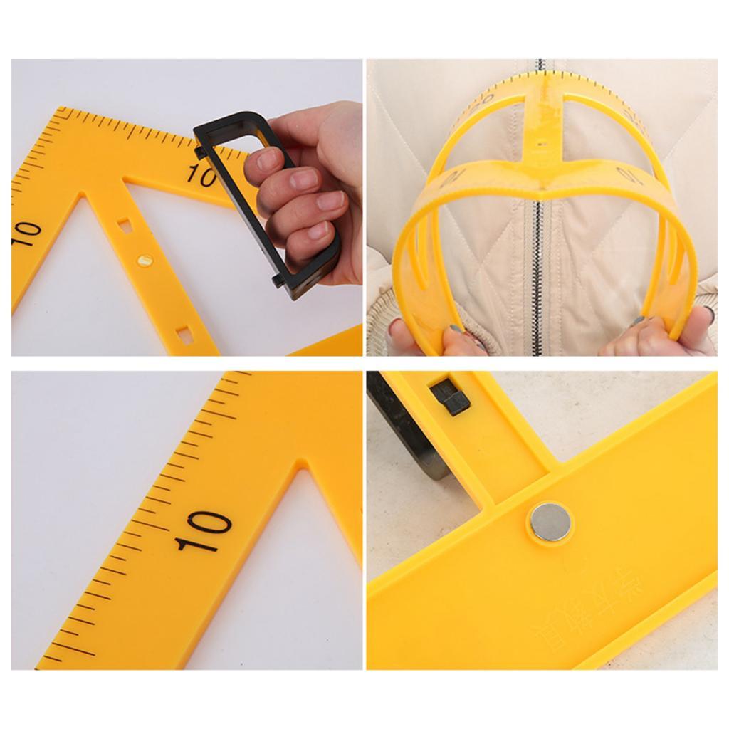 Math Geometry Set With Compass - ชุดไม้บรรทัดเรขาคณิตสำหรับกระดานดำและกระดานไวท์บอร์ด พร้อมวงเวียนวัดมุมดิจิทัล สำหรับใช้ในห้องเรียน โรงเรียน สำนักงาน บ้าน