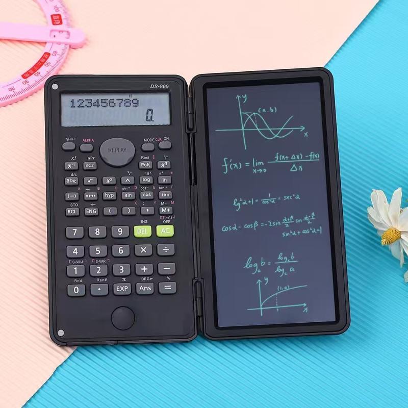 Scientific Calculator For Secondary School - เครื่องคิดเลขวิทยาศาสตร์พร้อมแท็บเล็ต LCD แบบพับได้และฟังก์ชันการคำนวณหลากหลายสำหรับการสอบของนักเรียนในโรงเรียนและการศึกษาในมหาวิทยาลัย