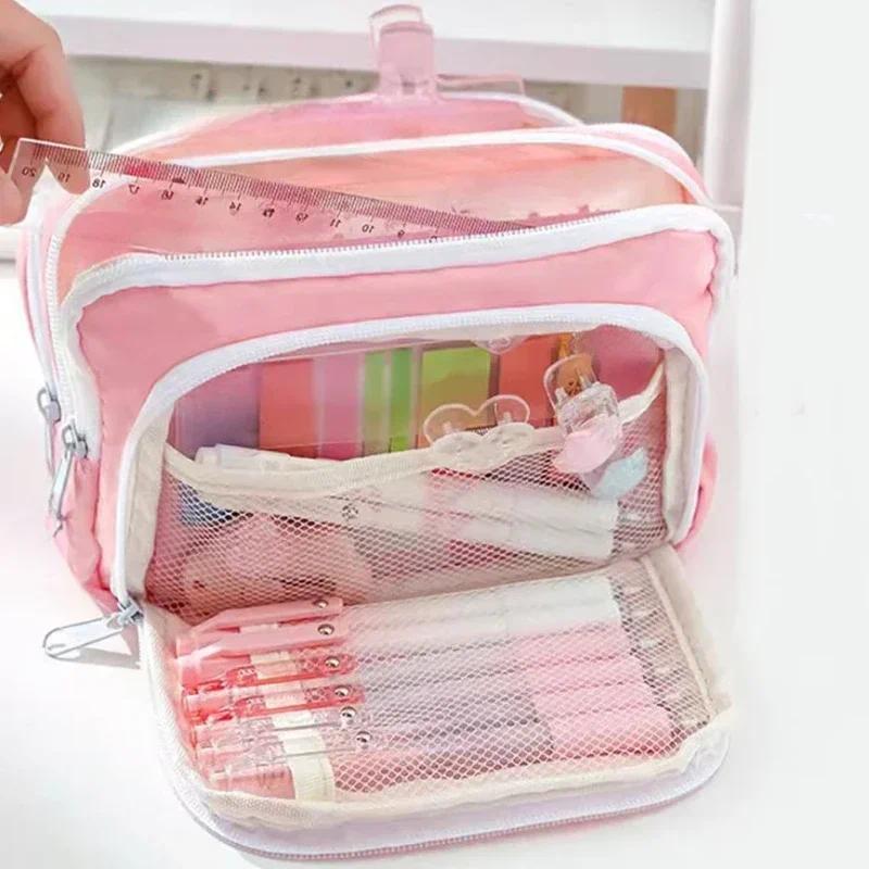กระเป๋าใส่ดินสอขนาดใหญ่พกพาสะด - Aesthetic Large Pencil Case Pouch บทวิจารณ์และราคา