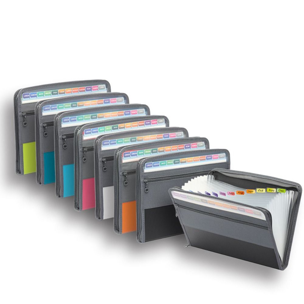 แฟ้มเอกสารพีวีซีแบบขยายได้ ขนา - Expandable Accordion File Folder 13 Pockets บทวิจารณ์และราคา