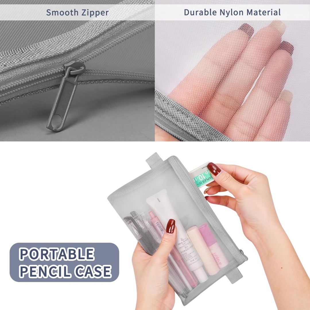 กระเป๋าเครื่องเขียนสำนักงานแบบ - Clear Mesh Pencil Pouch For Exam บทวิจารณ์และราคา
