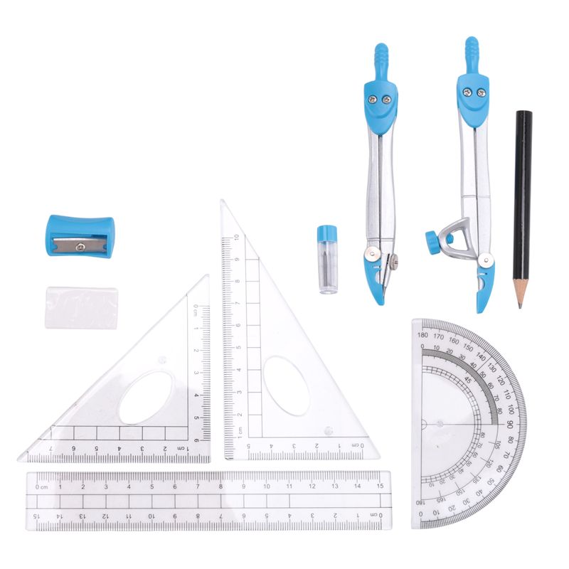 ชุดเครื่องมือเรขาคณิตคุณภาพสูง - Math Geometry Set With Compass บทวิจารณ์และราคา