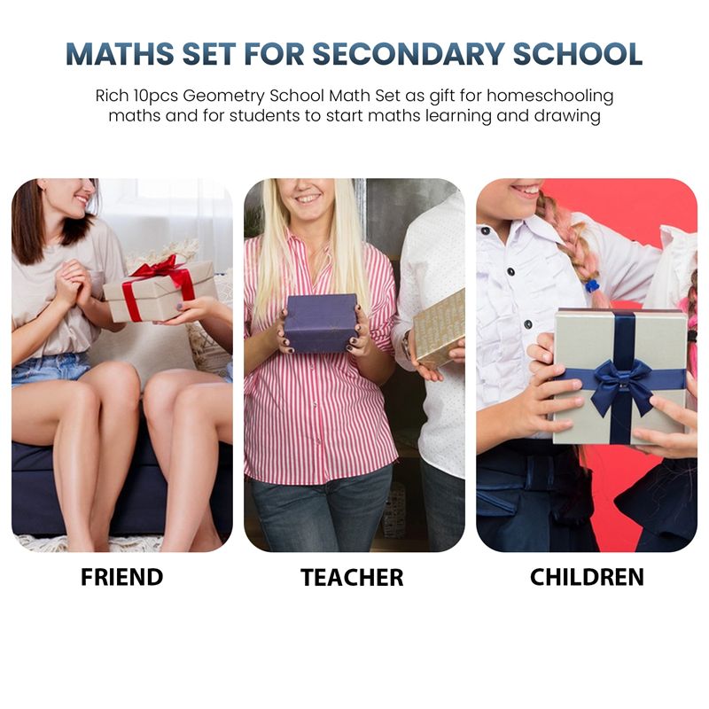 ชุดเครื่องมือเรขาคณิตคุณภาพสูง - Math Geometry Set With Compass บทวิจารณ์และราคา